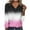 Womens Clothing Pink, variant on Womens V Neck T Shirts, Long Sleeve Shirts for Women Fall Fashion Loose Fit Ombre Tie Dye Dressy Blouses T-Shirts with Oblique Buttons S-2XL