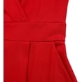 thumbnail image 6 of Women‘s A-Line Dress with Belt, 3/4 Sleeve Flared Dress for Wedding Guest & Office, Semi-Formal Dress, 6 of 7