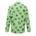 thumbnail image 6 of Nokdvo Mens Blazer Valentine's Day Corduroy Jacket Lapel Heart Print Suit Jackets Long Sleeve Slim Fit Lightweight Valentines Day Heart Suit,Mint Green 2XL, 6 of 6