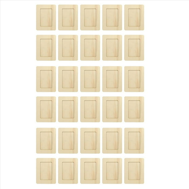 Paquete de 30 Marcos de Fotos de Madera Sin Terminar para Fotos de 6 Pulgadas, Juego de Marcos de Fotos para Postales de Pie, Kit de Recuerdo DIY