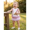 thumbnail image 4 of BemeyourBBs Newborn Baby Girls Baseball Outfit Infant Baby Girl Summer Clothes Cute Ruffle Baseball Embroidery Tank Tops with Ruffle Skirt Shorts Set, 4 of 9