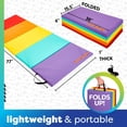 thumbnail image 3 of Antsy Pants Tumbling Mat – Gymnastics Mat, Easy to Clean, Sturdy, Foldable Tumbling Mat for Kids, Padded, Portable, Carrying Handle, Gymnastics Equipment for Activity Play, Original Colors, 3 of 7