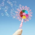 thumbnail image 1 of LSLJS Moulin à Bulles Coloré à Double Trou Baguette à Bulles Souffleur de Bulles 100 ml, 1 of 3
