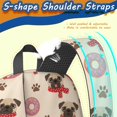 thumbnail image 5 of Pug and Donuts Pink Pattern 17" Waterproof Oxford School Backpacks for Teens, S-Shape Padded Straps, for School, Travel, Hiking, Camping, 5 of 5