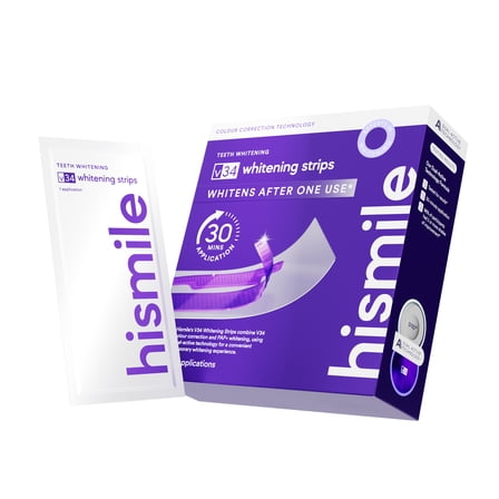 Hismile V34 Whitening Strips, Teeth Whitening Strips, Purple Whitening Strips