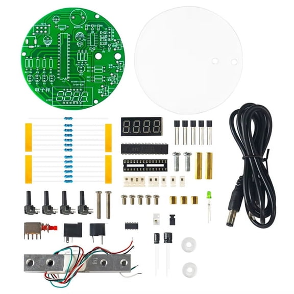 Electronic Scale DIY Kit,51 Microcontroller Soldering Practice Kit with Digital Tube Display HX711 Chip 5V