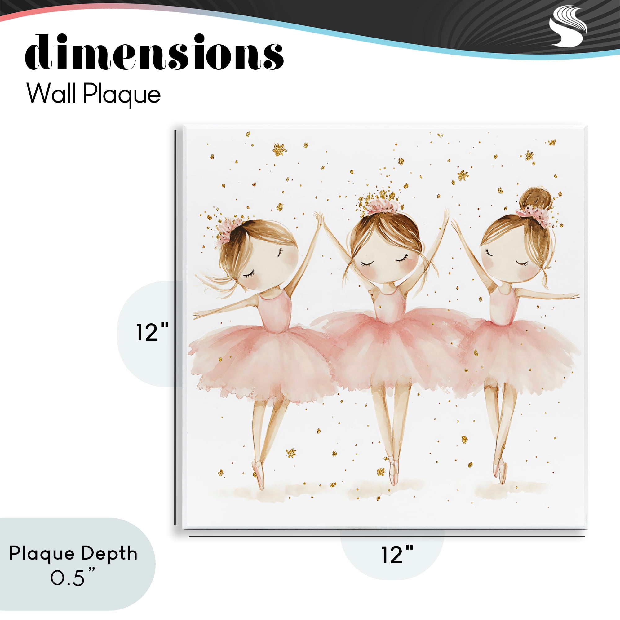 Stupell Industries Trio Of Ballerinas Wall Plaque Art, design by Creative Studio