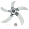 thumbnail image 1 of CRAFTHROU 1Set Wide Coverage Grey Fan Blade for Table and Wall Fans Rapid Cooling, 1 of 8
