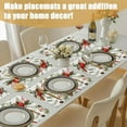 thumbnail image 6 of Red Cardinal Placemats Set of 6, Christmas Berry Bird Linen Place Mat Washable Stain Resistant Table Mats for Farmhouse Kitchen Dining Party Wedding Decor 12x18 Inch, 6 of 6