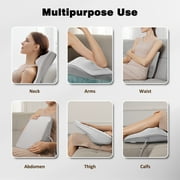 Neck & Back Massager with Heat — 3D Deep-Kneading Shiatsu Pillow, Gray— Gift for Mom & Dad