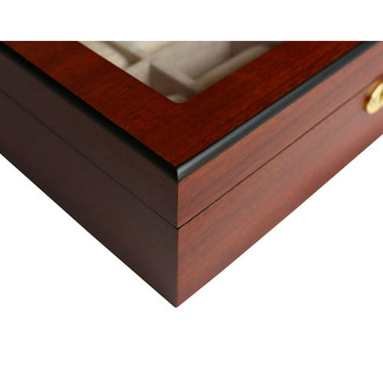 Cherry Rosewood Wooden Earring Box Display Jewelry Gift Box One