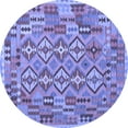thumbnail image 1 of Ahgly Company Indoor Round Southwestern Blue Country Area Rugs, 3' Round, 1 of 4