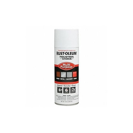 Rust-Oleum Spray Paint, White, Semi-Gloss, Solvent, 12 oz 257402V