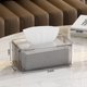 thumbnail image 1 of Zhuge Caja de pañuelos de acrílico transparente, tapas para cajas, dispensador de toallitas para secadora de mesa, para baño, cocina y coche, gris, 23,4 x 13,5 x 9,7 cm., 1 of 2