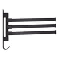 thumbnail image 1 of M Buder Toallero Giratorio Negro Sin Perforaciones Montaje en Pared 3 Brazos Organizador de Baño, 1 of 9