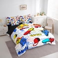 thumbnail image 3 of jejeloiu Gaming Gamer 7-Piece Bedding Comforter Set,Modern Video Game King Bedding Sets,Multicolor Cute Gamepad Bed Sheets For Boys,Breathable Home Decor Reversible, 3 of 8
