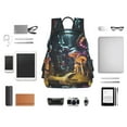 thumbnail image 4 of Yiaed Purple Glowing Mushroom Print Lightweight Backpack Travel Backpacks Hiking Daypack for Women Men, 4 of 5