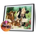 thumbnail image 1 of Cuadros Decorativos 5D DIY Diamond Painting Kits Full Square Drill Cows Mosaic Art Picture (ZQF8733) Ehuebsd embutido en tela, 1 of 9