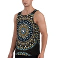 thumbnail image 2 of Lsque Dot Mandala Pattern Mens Tank Tops Muscle Athletic Quick Dry Sleeveless Workout Fitness T Shirts Beach Tank Top, Loose-fit Sleeveless Shirt for Men-3X-Large, 2 of 7