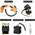 thumbnail image 2 of GY6 150cc Ignition Coil Kit for 150cc 125cc 50cc ATV Quad Go Kart Moped Scooter, High performance GY6 Ignition Coil, 6 Pin AC CDI Box, Voltage Regulator, Rectifier Solenoid relay&A7TC Spark Plug$$, 2 of 7