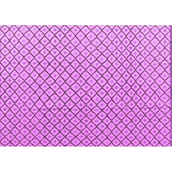 Ahgly Company Indoor Rectangle Solid Purple Modern Area Rugs, 2' x 4'