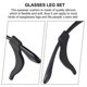 thumbnail image 2 of 10 Pairs of Silicone Glasses Anti-Slip Cover Glasses Non-slip Cover Glasses Leg Ear Hook for Eyeglass Sunglasses (Black) Banmo, 2 of 2