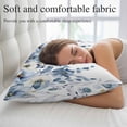 thumbnail image 5 of Blue Wild Flowers Throw Pillow Cover 24 x 36 Inch Decorative Pillow Cover Spring Watercolor Eucalyptus Leaves Floral Lumbar Pillowcase Seasonal Rectangle Cushion Case for Couch Sofa Bed Living Room, 5 of 9
