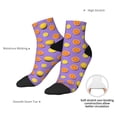thumbnail image 6 of Rateoe Yellow Lemon And Orange Pattern Quarter Crew Socks,Toe Seamed Ankle Socks,Cotton Cushioned Breathable Athletic Crew Sports Socks, 6 of 7