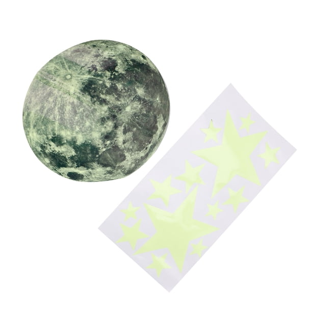 Pegatinas De Estrellas Lunares, Pegatinas Decorativas Autoadhesivas De PVC Para Pared De Estrellas Lunares, Resistentes Al Agua Para Habitación De Niños