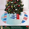 thumbnail image 6 of FMSHPON American Flag Tree Skirt Independence Day Xmas Christmas Tree Skirt Stand Mat for Holiday Party Decoration Indoor Outdoor 48 inches, 6 of 6