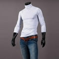thumbnail image 4 of Cyglowse Thermal Shirts for Men Mock Turtleneck Long Sleeve Lightweight Warm Stretchy Undershirt Base Layer Clothing Tops White XL, 4 of 6