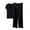 Black, variant on Womens Lounge Sets Soft Comfy Pajamas 2 Piece Short Sleeve Tops and Long Loose Pants Outfits