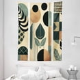 thumbnail image 2 of Ambesonne Monstera Tapestry Wall Hanging, Mid Century Boho Abstract, 60"x80", Pale Reseda Green and Camel, 2 of 3