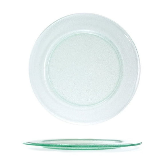 Turgla Fusion Glass dia.7.75" Round Clear Glass Plate (Set of 4)