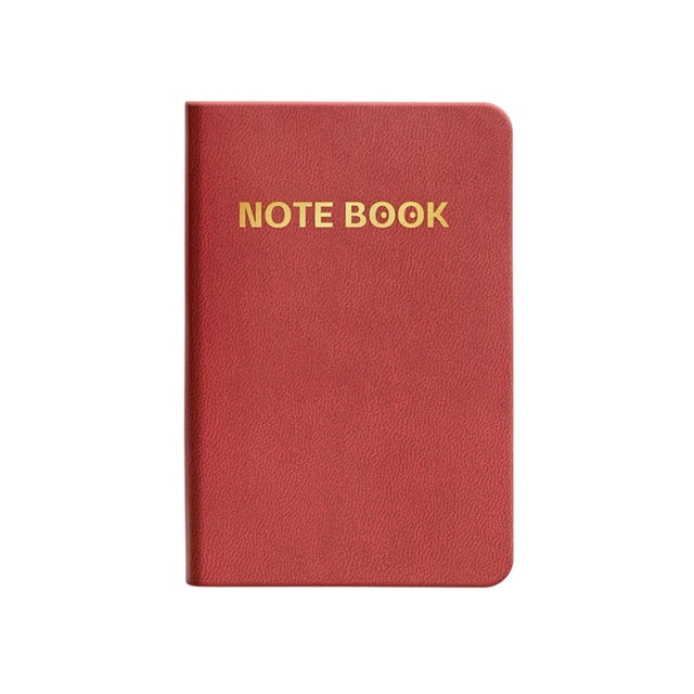 Red Paper A7 Pocket Notebook Red Compact Portable Thick Leather Journal Small Mini Concise Note Book 4.21X2.83X0.787In