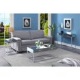 thumbnail image 4 of Reflections Square End Table in Gray Wood Finish with Mirrored Glass Surfaces, 4 of 4