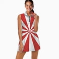 thumbnail image 2 of Aesthetic Rose and White Sunburst Sports Dresses Women Tennis Dress with Separate Shorts One-Piece Slim Fit Golf Dress, 2 of 4