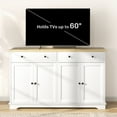 thumbnail image 5 of HOMCOM Sideboard Buffet Cabinet with Storage, Modern Kitchen Cabinet with 2 Doors, 2 Drawers and 2 Adjustable Shelves, Coffee Bar Cabinet, White, 5 of 9