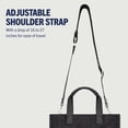 thumbnail image 4 of True Religion Tote, Women's Medium Travel Shoulder Bag with Adjustable Strap, Black Denim, 4 of 7