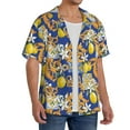 thumbnail image 4 of Disketp Men's Hawaiian Sicilian Style Print Shirts Button Down Holiday Beach Shirts-3X-Large, 4 of 7