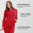 thumbnail image 4 of FELEMO Thermal Underwear for Women Ultra Soft Long Johns Set Women Pajamas Set(Dark Red/S), 4 of 7