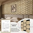 thumbnail image 4 of UNISOAR 29"x 23.8" 3D Hexagon DIY Acoustic Wall Paneling Natural Wood Veneer Decorative (Set of 4), 4 of 8