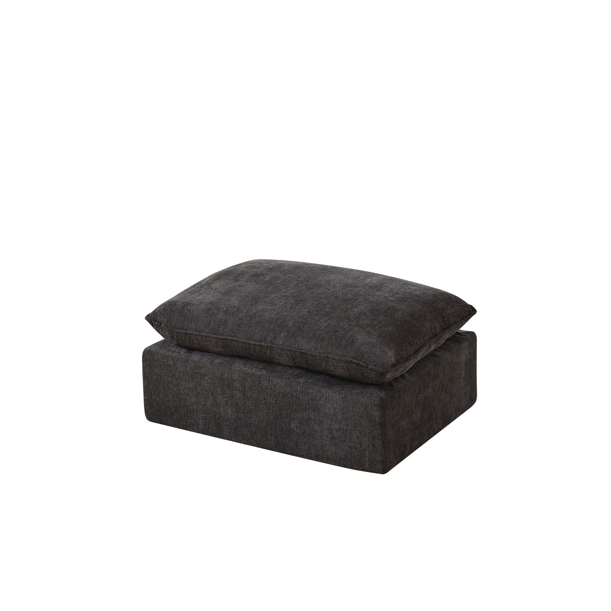 Miniyam 30" x 40" Dark Gray Multi-Functional Ottoman | The Ultimate Flexible Piece to Complete Your L/U-Shape Sofa Configuration
