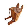 thumbnail image 1 of Cesta de mochila de ratán de imitación para granja, camping, pesca, cesta de frutas, regalo para niños conejo, 1 of 9