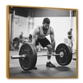 thumbnail image 2 of Designart "Lifting Weights" Weightlifting Floater Framed Canvas Prints, 2 of 5