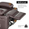 thumbnail image 4 of 360 Degree Swivel Recliner with Heated Massage, PU Leather Lounge Sofa with Cup Holders and Storage Pocket, Modern Single Seat for Living Room Bedroom Home Theater, 4 of 5