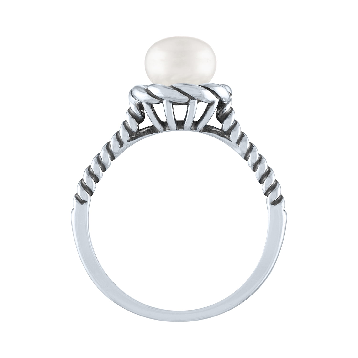 Ladies Brilliance Fine Jewelry Sterling Silver Cultured Fresh Water Pearl Ring
