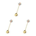 thumbnail image 2 of Transemion 1/2/3/5 Cartoon Adorable Restaurant Hotel Tableware Portable Washable Stainless Steel Stirring Mixing Dinnerware Cake Flatware Candy Spoon Rainbow 3PCS, 2 of 6