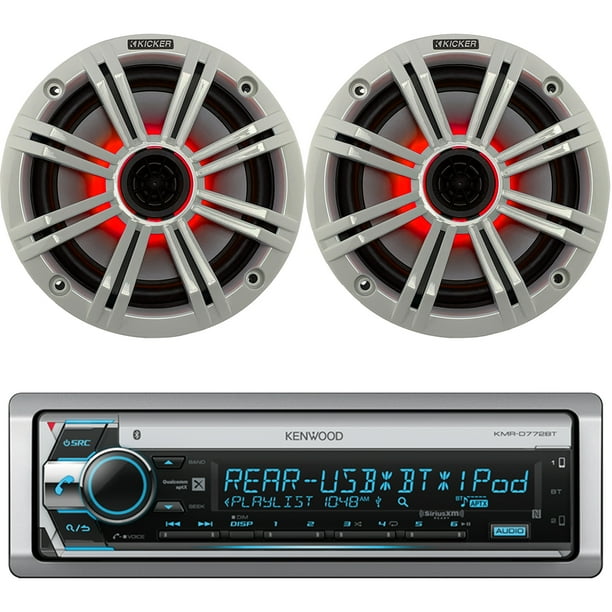 Kenwood Single DIN Marine USB AUX CD Player Bluetooth Stereo Receiver