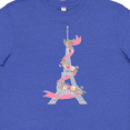 thumbnail image 4 of Inktastic Eiffel Tower in Paris with Flowers and Pink Banner Youth T-Shirt, 4 of 5